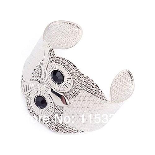Western style Alloy owl expandable bangle