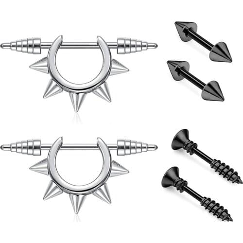 16g Helix Earring Studs Cartilage Tragus Studs Earrings Studs CZ Rook Hoop Helix Conch Snug Daith Piercing for Women Men