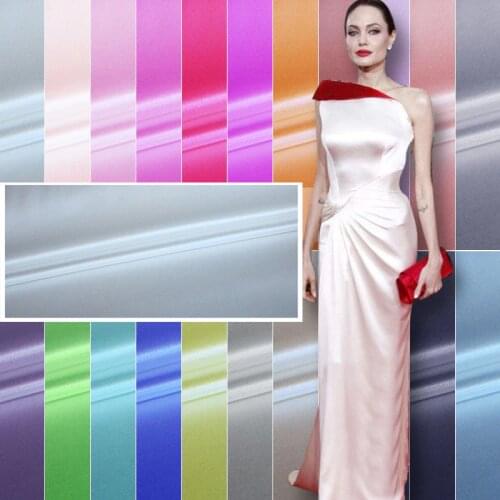 19 mm Silk Lycra Fabrics for Sewing per 50 cm Stretch Satin Width 42 inches Charmeuse Cloth Textile Quilting Patchwork DIY Dress