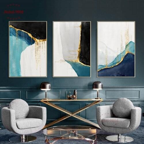 Nordic Decoration Home Canvas Painting Wall Pictures For Living Room Posters And Prints Abstract Geometric Color Wall Art SAN107