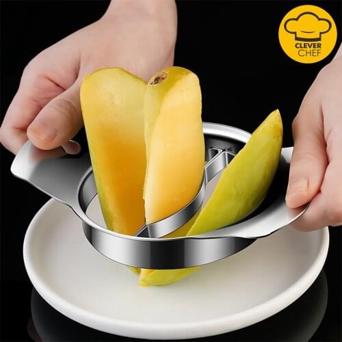 Mango Splitter Slicer Fruit Cutter Pitter Craft Kitchen Tool Stainless Steel Kitchen Gadget Accessories Peach Slicer Cutter