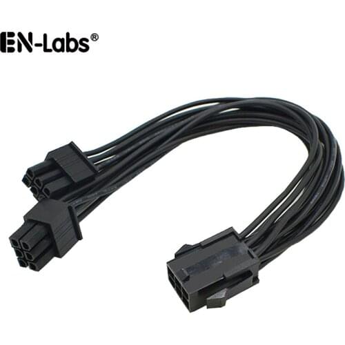 GPU 6Pin to Dual 6Pin Power Splitter Cable, PCIe 6pin Male to Female Extension Split Cord for PCI Express Vidoe Card