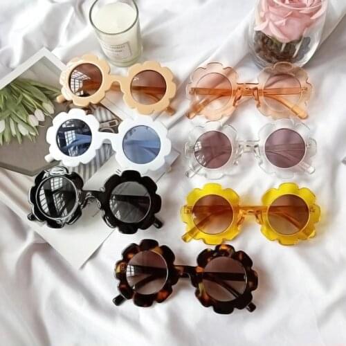 Vintage Kids Sunglasses Child Sun Glasses Round Flower Gafas Baby Children UV400 Sport Sunglasses Girls Boys Fishing Sunglasses