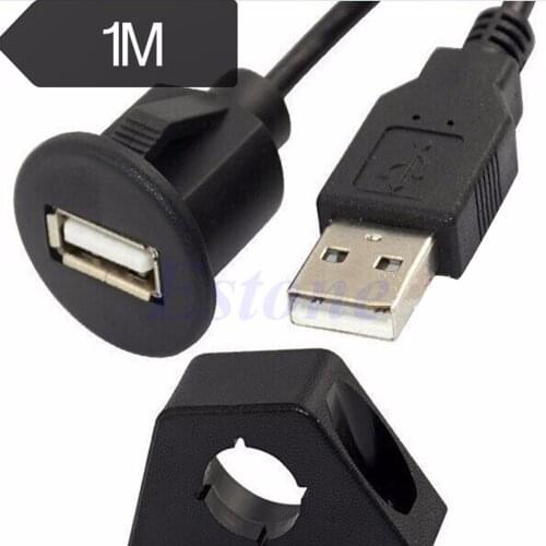 In-Car USB 2.0 Flush Mount Socket Extension Lead Cable / Lead Adaptor / Input #1