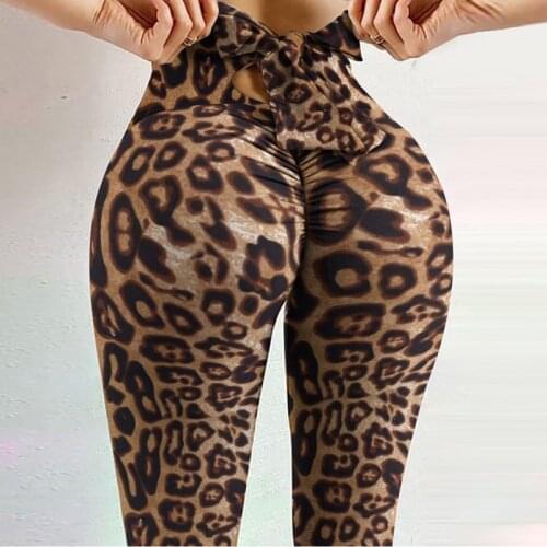 Leopard Print Womens Leggings Floral Stretch Long Pants Elastic High Waist Scrunch Butt Leggings Workout Breathable Leggins 3XL