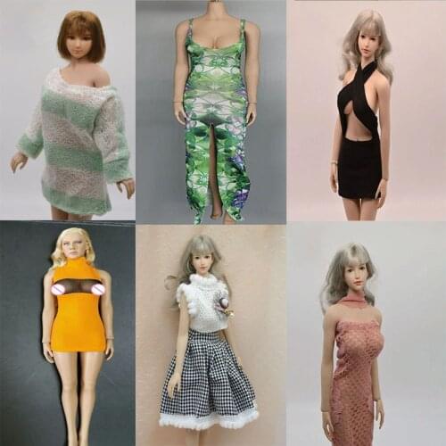 1/6 Female Lace Dress Skirt Clothes Model For 12" Action Figure Body Doll