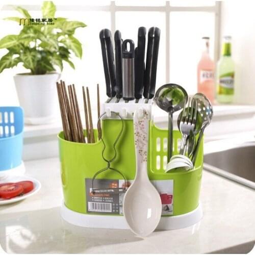 1PC LONGMING HOME Multi-Function Kitchen Draining Cooking Tool Storage Rack Chopsticks Spoon Dry Basket Tableware Holder LF 102