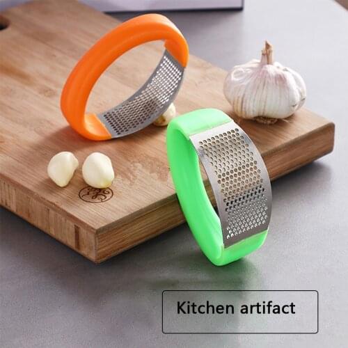 1PCS Stainless Steel Garlic Press Manual Garlic Chopper Crusher Ginger Press Kitchen Accessories Vegetable Tools