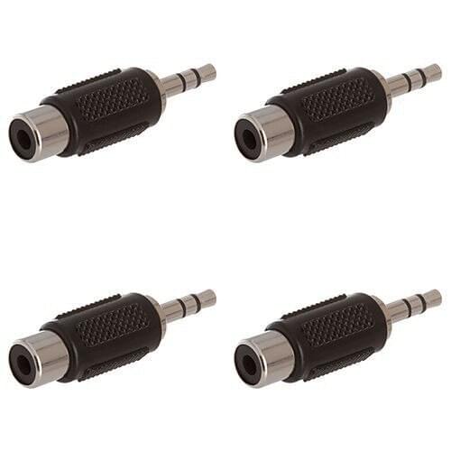 100 pcs RCA female jack to Audio Video AV PC 3.5mm 1/8" Stereo Plug connector