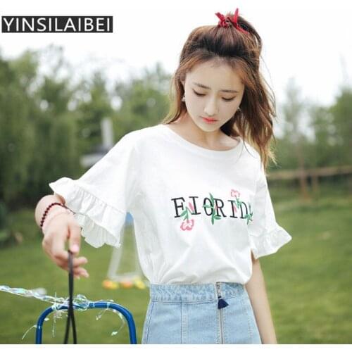 2021 Summer Fashion Female White Half Sleeve Oversized Cotton T-shirts for Girls , Ladies Plus Size Tops T Shirt Woman Clothes