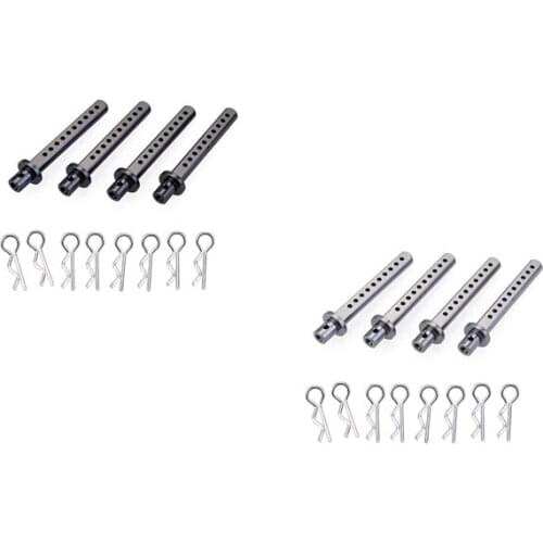 4PCS RC Car Shell Column Mounts Metal Body Shell Post Holder for 1/10 RC Crawler Car Axial SCX10 90021 90022 90028 Upgrade Parts