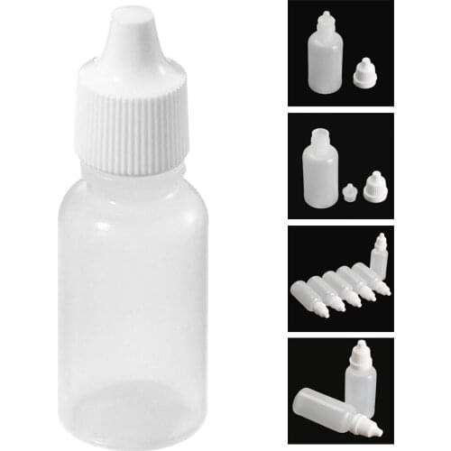 50pcs Empty Plastic Squeezable Dropper Bottles (5ml)