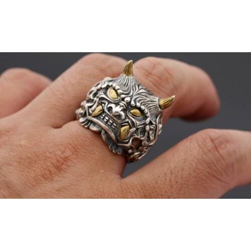 925 STERLING SILVER beast pixiu punk biker men mens rings Ring jewelry A5044