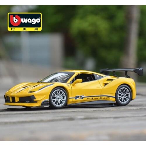 Bburago 1:24 Ferrari 488 Challenge Sports Car Static Die Cast Vehicles Collectible Model Car Toys