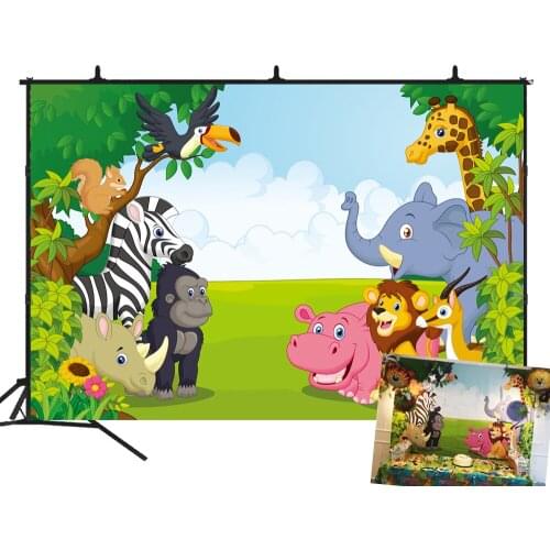 BEIPOTO Jungle wild one birthday themed Backdrop for Photography Background Baby shower Kids children Photo Studio party banner