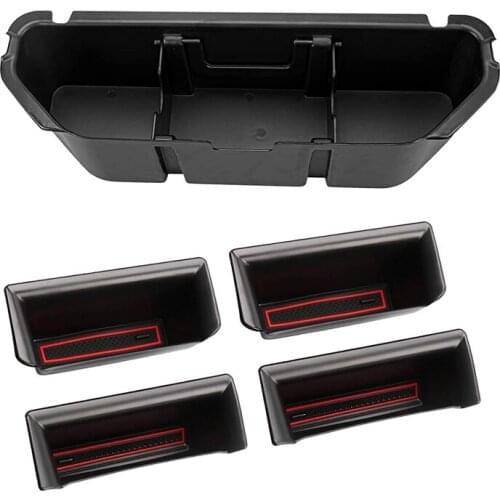 Car Door Side Storage Box for Dodge RAM 1500 2019-2021 Rear In-Floor Seat Storage Box Organizer with Handle Accessories