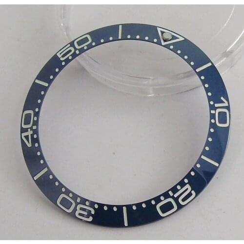 38mm new high quality Super Luminous Blue Ceramic Bezel insert watch fit automatic movement Mens watch bezel