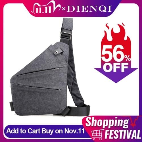DIENQI New Fashion Waist Bag Man Personal Pocket Holster Shoulder Pocketbelt Crossbody Tactical Anti-theft Summer Thin Chest Bag