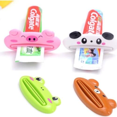 10pcs Cartoon Toothpaste Dispenser Home Tube Squeezer Rolling Holder Toothbrush Holder kitchen Bathroom Accessories