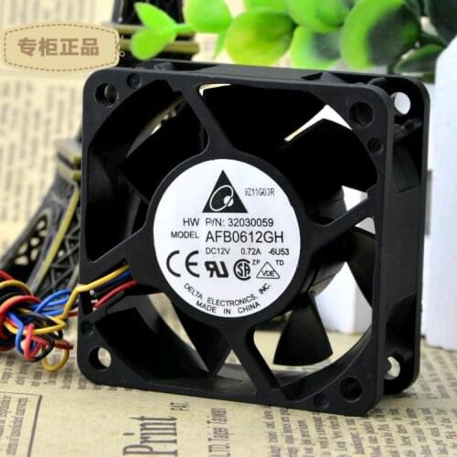 FOR Delta AFB0612GH 6CM/ cm 6025 12V 0.72A 4 Line PWM Temperature Controlled Large Air Volume Fan