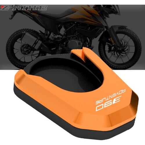 For 390 ADV Adventure 2019 2020 2021 Motorcycle Aluminum Side Stand Enlarge Kickstand Enlarge Plate Pad 390Adventure Accessories