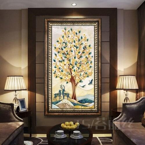 EECAMAIL European-style Porch Diamond Painting Full Of Diamonds American-style Corridor Aisle Cross-stitch Vertical Version Poin
