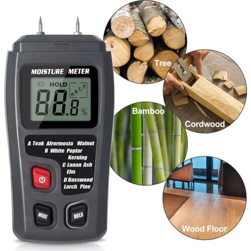 RZ Wood Water Moisture Meter Portable Digital Wood Concrete Moisture Content Tester Tools Timber Hygrometer Wood Moisture Meter