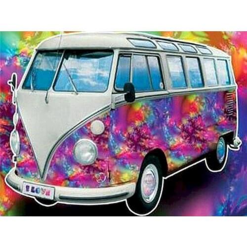 GATYZTORY Paint By Numbers For Adults Children Landscape Colorful Bus Picture Drawing On Canvas DIY HandPainted Oil Painting Hom