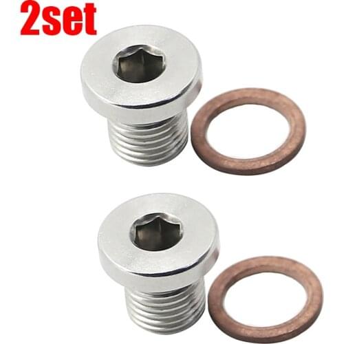 M12 x 1.25mm Oxygen o2 Lambda Sensor blanking Exhaust Plug Cap Stainless Steel for motorcycles and cars