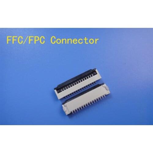 100pcs FFC / FPC connector 1.0 mm 4 Pin 5 6 7 8 10 12 14 16 18 20 22 24 26 18 30 P Bottom Contact Right angle SMD / SMT ZIF