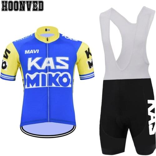 Tour de Spain Man Go Pro team KAS cycling Jersey Short sleeve set Triathlon Riding suit Bib Shorts 9D Gel Pad maillot ciclismo