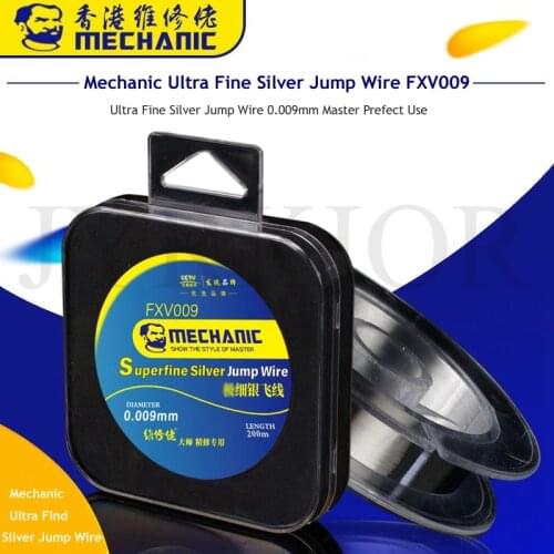Mechanic FXV009 0.009mm 200M Superfine Silver Jump Wire Ultra Fine Fly Line For iPhone Fingerprint Mainboard Chip Repair