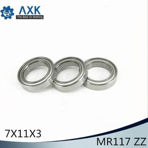 MR117ZZ Bearing ABEC-1 (10PCS) 7*11*3 mm Miniature MR117 ZZ Ball Bearings MR117-2Z Bearing L-1170ZZ MR117z