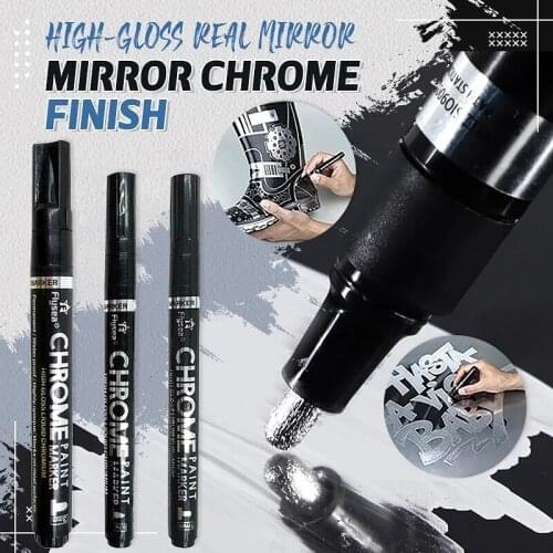Liquid Chrome Marker Set Silver Art Liquid Mirror Chrome Markers Fade-proof Metal Permanent Paint Craftwork Pen Accessories