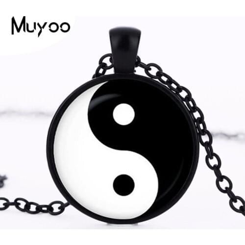 2017 new hot Vintage Yin Yang Pendant Necklace Tattoo Choker Necklace Handmade Round Chain Yin Yang Jewelry Fashion brand HZ1
