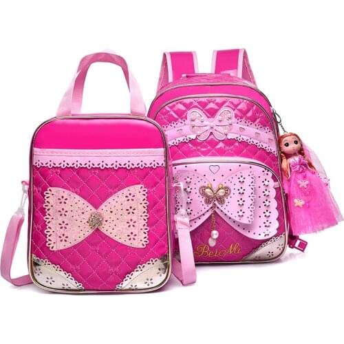 2019 New Children School Bags for Girls Backpack Kids Book Bag Child Cartoon Backpacks set for Girls Schoolbag Suit Mochila