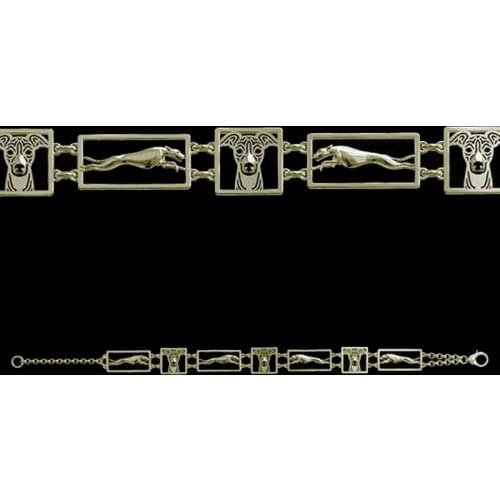 Wholesale Italian Greyhound square frames Bracelet Pet Dog Jewelry --12Pcs/Lot
