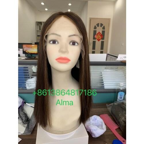 Lace top wig European hair most flat and natural Best Sheitels free shipping jewish wig top lace swiss lace