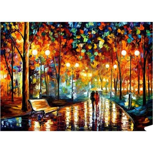 Lovers In Rainy Night Puzzle 1000 Pieces Wooden High Definition Adult Decompression Puzzles 1000 Pieces Jigsaw Puzzle Toy