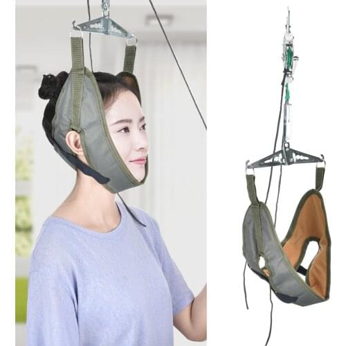 Hanging Neck Traction Kit Adjustable Cervical Traction Device Chiropractic Neck Correction Stretcher Pain Relief Head Massager