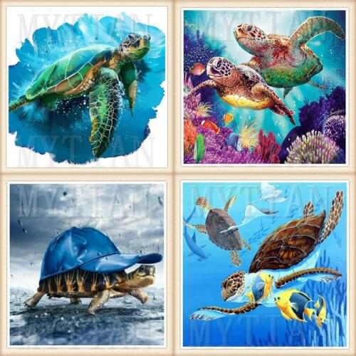 Full square/round DIY Diamond Painting kit turtles Cross Stitch Diamond Embroidery Patterns rhinestones Mosaic home art decor