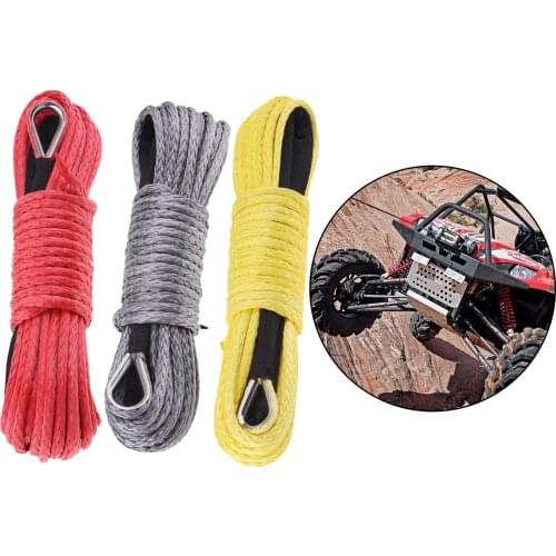 Durable 1/4"x 50' Synthetic Winch Line Cable Rope for ATV UTV Heavy-Duty