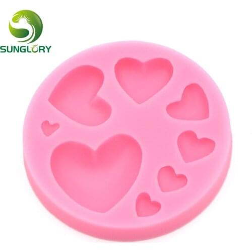 8 Heart 3D Silicone Mold For Cake Decoration Fondant And Gum Paste Mold Cake Decorating Tools Baking Cake Moldes De Silicona