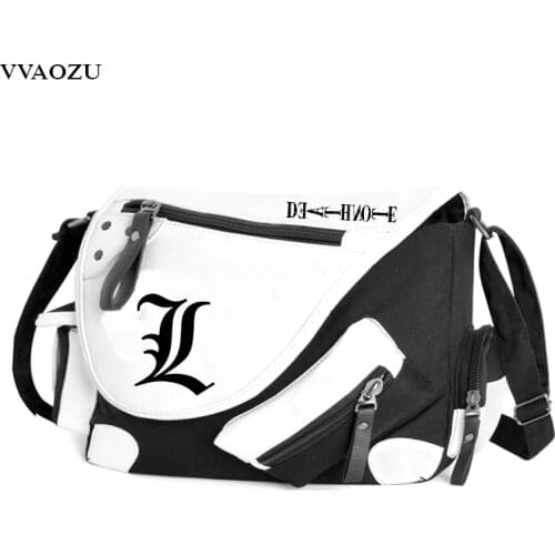 New Anime Death Note Misa Amane PU+Canvas Durable School Student Book Bag Messenger Shoulder Bags