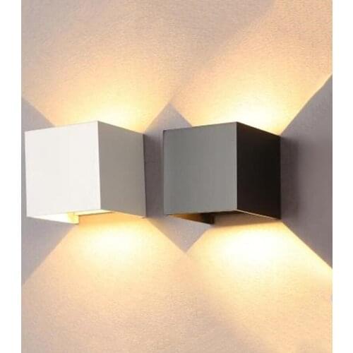 Thrisdar 6W 12W Cube Adjustable Outdoor Waterproof LED Wall Light Modern Brief Garden Corridor Balcony Porch Wall Lamps