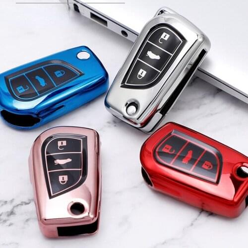 TPU Car Remote Key Case Cover Shell Fob for Toyota Corolla Altis Auris Aygo Yaris Camry RAV4 Verso TC IM Protection Accessories