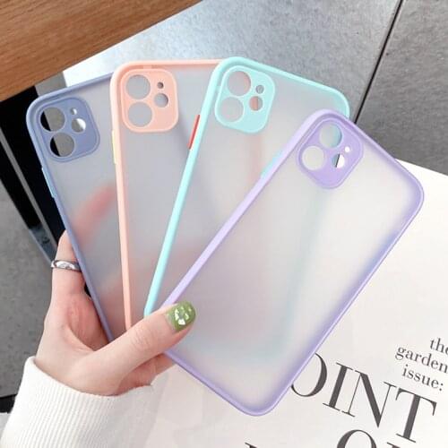 9Colors Shockproof Bumper Case For iPhone 12 mini 11 Pro X XR XS Max 6 6s 7 8 Plus SE 2020 Camera Candy Protection Phone Cover