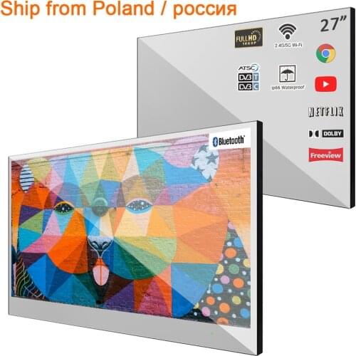 Souria Velasting 27 Inches Smart Mirror TV for Bathroom LED Television Android WiFi Magic Mirror Europe Russia Warehouse