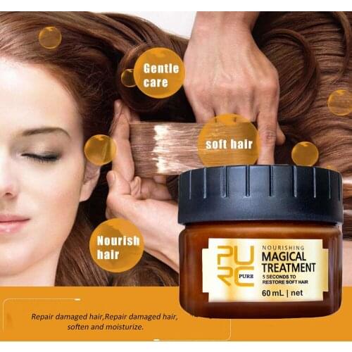 Magical Nourishing Hair Mask Repair Damage Restore Soft Hair 60ml Deep Repair Keratin Hair & Scalp Treatment Hair Conditioner