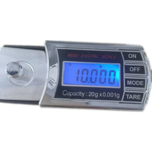 High Precision Diamond Jewelry Scale 20g 0.001g LCD Digital Milligram Gram Pocket Scales Mini LCD Carat Weight Balance With Box